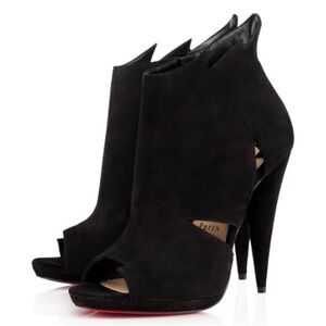 RARE! Christian Louboutin Black Peep Toe Heels